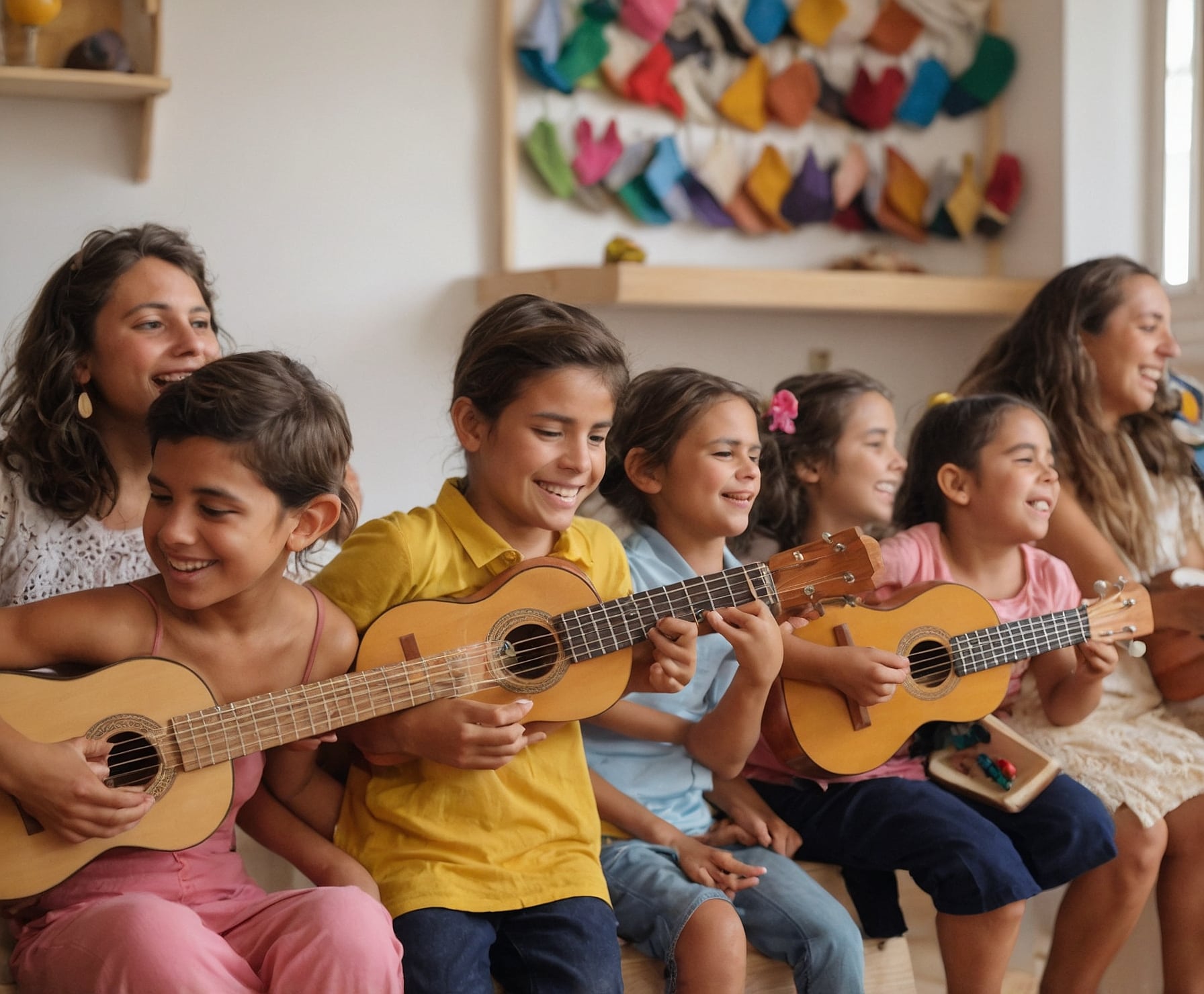 Clase inclusiva de ukelele Montessori